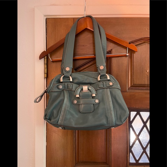 b. makowsky Handbags - Becky Makowsky teal leather bag